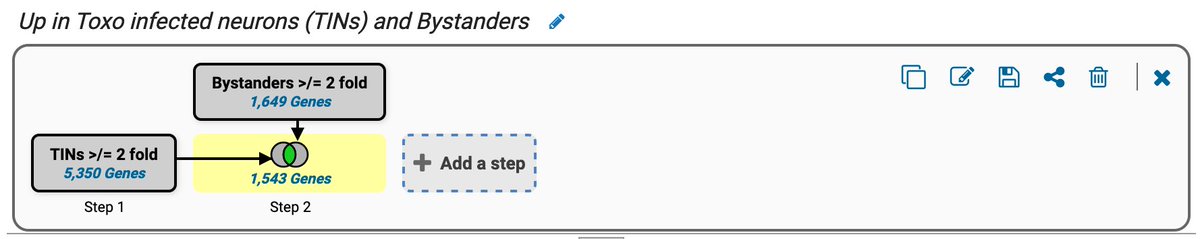 veupathdb's tweet image. Check out this new host response dataset in the latest release of #hostdb: Transcriptome of injected neurons &amp;amp; bystanders during Toxoplasma infection from Merritt &amp;amp; Johnson et al.
→ Dataset description: hostdb.org/hostdb/app/rec…
→ Example search: hostdb.org/hostdb/app/wor…