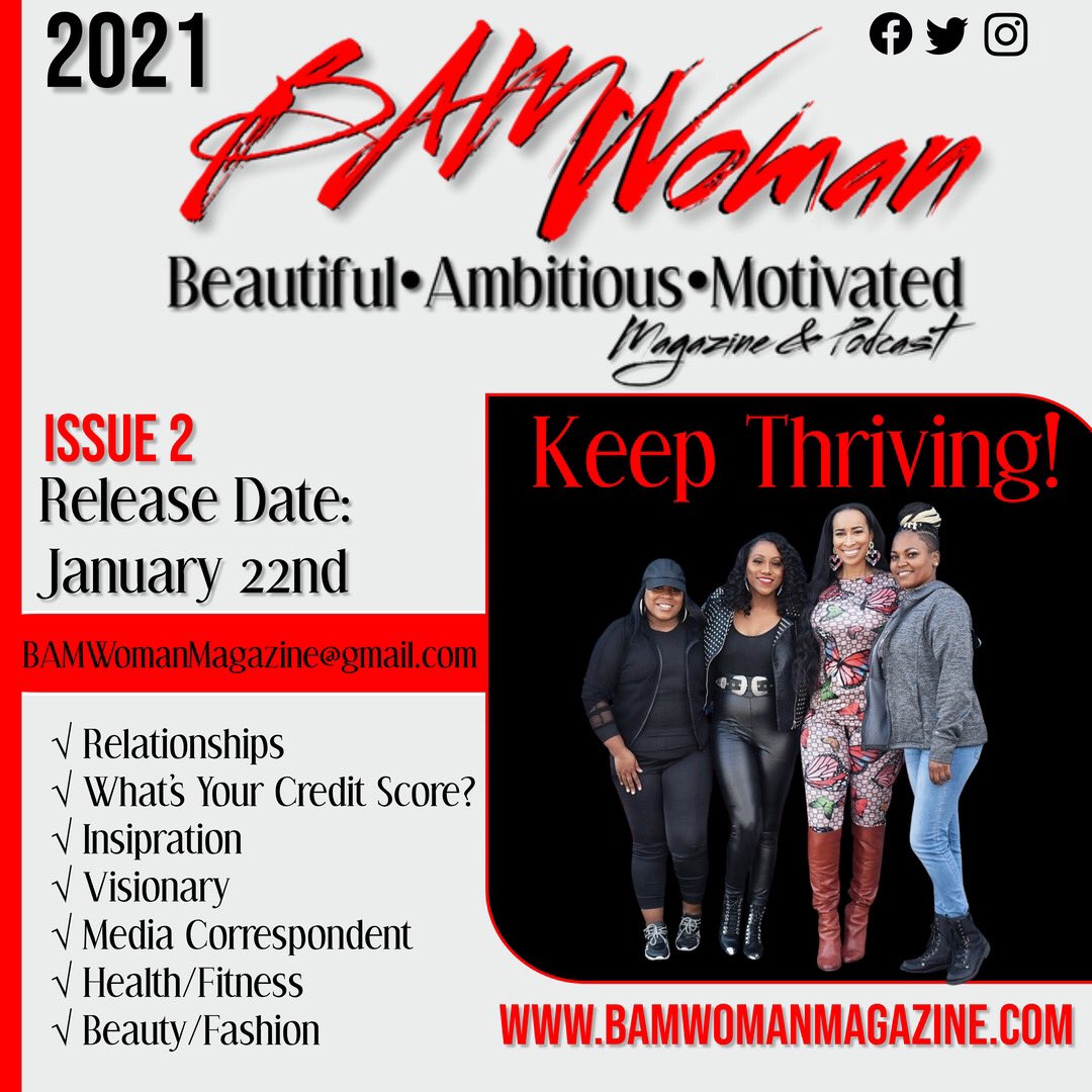 TalkAboutItJen's tweet photo. Good morning!

Check out Issue 2 of BAM Woman Magazine releasing January 22, 2021!

https://t.co/Hi7NnkEjQm https://t.co/Z82gysjOwp