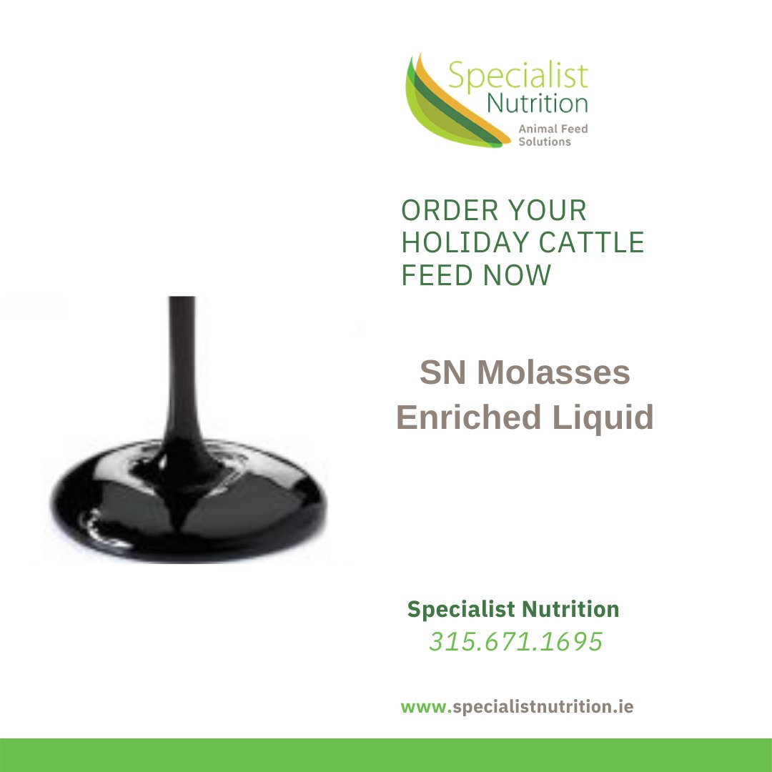 specialist_us's tweet photo. SN Molasses Enriched Liquid is a sugar cane based feed, that enriched your herds diet over the winter months. 
Secure your SN Molasses by calling us on 315.671.1695
#molassesfeed #sugarcanefeed #nyfarmers #nydairyfarmers #winterfeed https://t.co/edZNtkWzbk