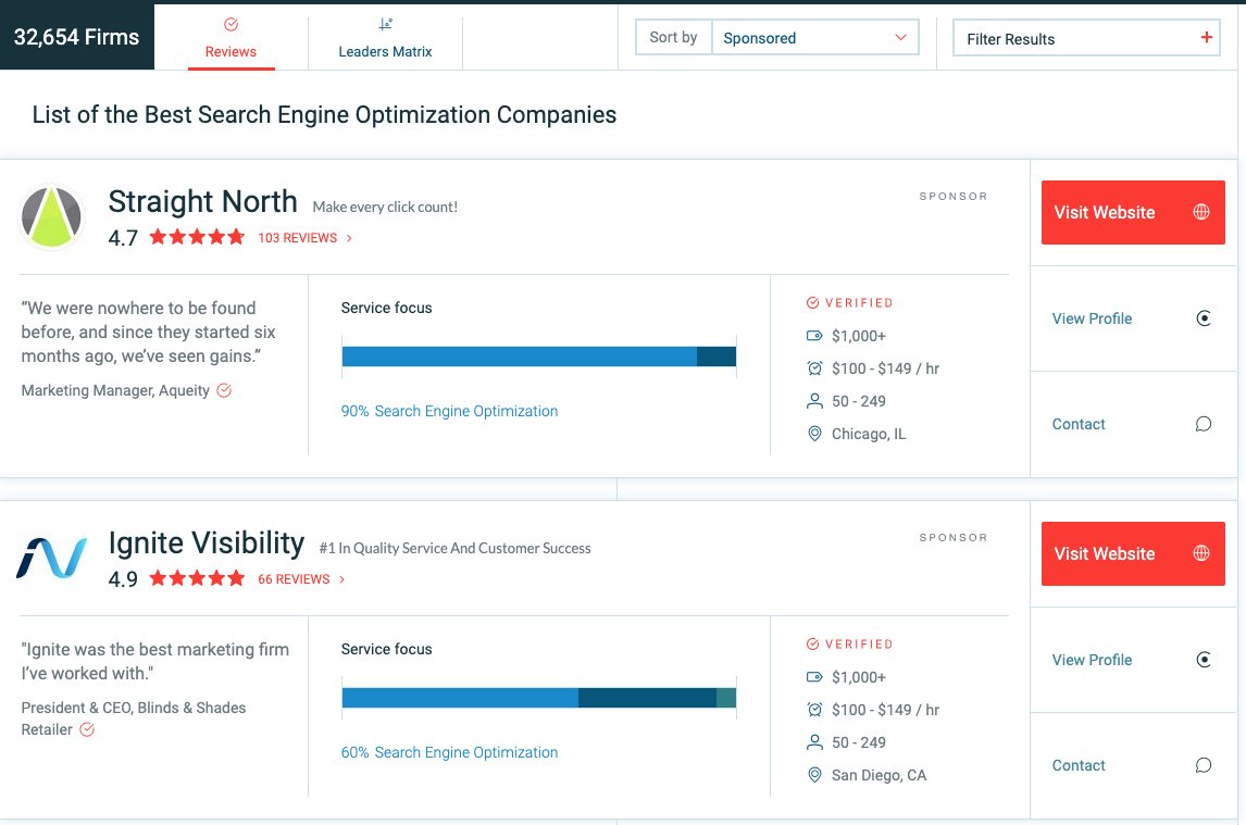 Let's get more specific. Say you want to scrape directories.Here's Clutch, a site for B2B servicers.Hire on Upwork to scrape the domains. Will cost you like $30-$40.Here's 32,654 SEO agencies.Throw ALL OF THEM... into Klean Leads to get the owner contact info.
