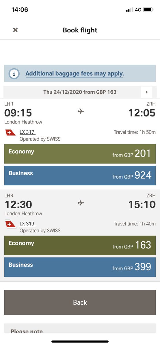 GillesVarone's tweet photo. @FlySWISS I can see that there are flights available on your website from London to Zurich for tomorrow. Trying to book it but doesn’t work, I called the customer service which were very unhelpful and rude to me. Is there any hope on getting back to Switzerland anytime soon? https://t.co/04et6L2q3H