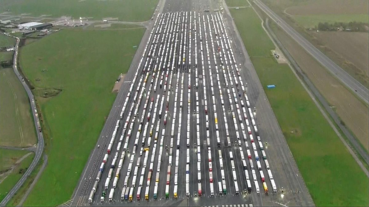 LeChouNews's tweet photo. Trapped Lorry Drivers Annex Kent Airport, New Nation of 'Truckmenistan' Applies For Fast-Track EU Membership https://t.co/KKZa4TqHMo
