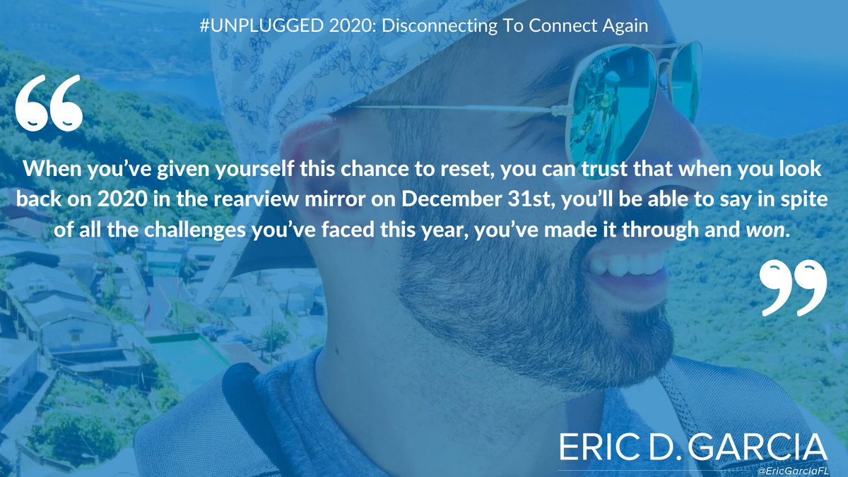EricGarciaFL's tweet photo. How does one unplug from the rest of the world when that’s the only way we’re supposed to be connected this year? My latest #unplugged article titled " #UNPLUGGED 2020: Disconnecting To Connect Again" aims to address this question 👉🏽 https://t.co/oA9hTHjXRQ https://t.co/veMwfmriHl