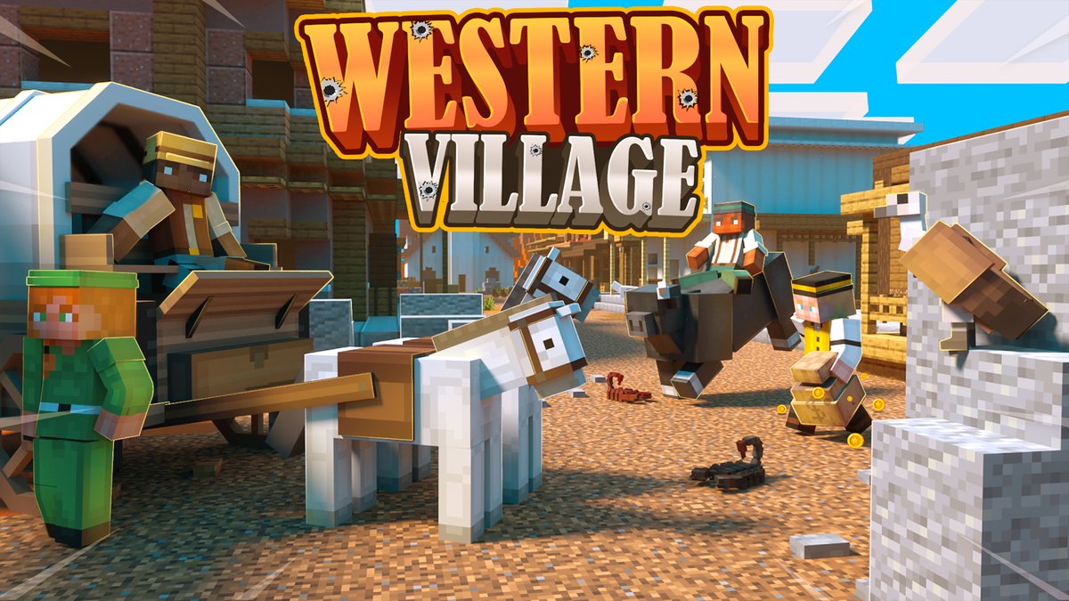 Western Village is now available! 🤠

Are you ready for a new adventure? Get our latest map Western Village today on the #Minecraft Marketplace. ✨

🌇Get it here: minecraft.net/nl-nl/pdp?id=c…
