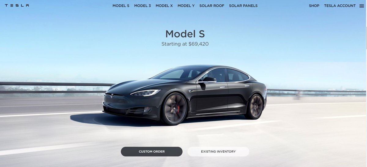 5. TeslaTesla uses no advertising, so their site reflects the same story.They want to sell you the most environmentally friendly options on the market at a price you can afford.They don't spend any space on their pages trying to sell, they just want to show you the future.