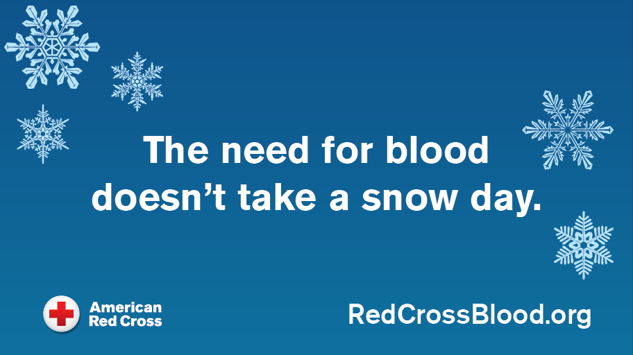 RedCrossBloodNC's tweet photo. Winter weather is approaching. If it's safe to do so, please keep your blood donation appointment. The need for blood doesn't take a snow day! Appts: https://t.co/yFfmNLsmUc #mnwx #sdwx #ndwx https://t.co/C1uvS4b6J3