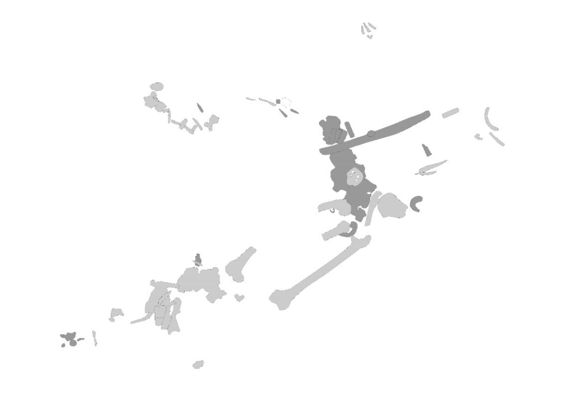 4/ Down the route of the pipeline, a few 100m to the west, more human remains were encountered in the test trench: a French soldier, his grave destroyed by a shell. The following excavation led to the discovery of a second French soldier, his remains assembled in a charnel pit