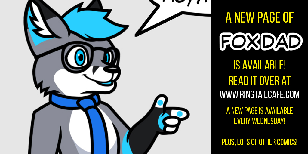 ringtailcafe's tweet photo. https://t.co/k3KVBEVwt9
#RTC #RingtailCafe #Comic #anthroart #furryart #webcomic #FoxDad #FuzzT0ne #DadPuns https://t.co/Z9ASDYMyGv