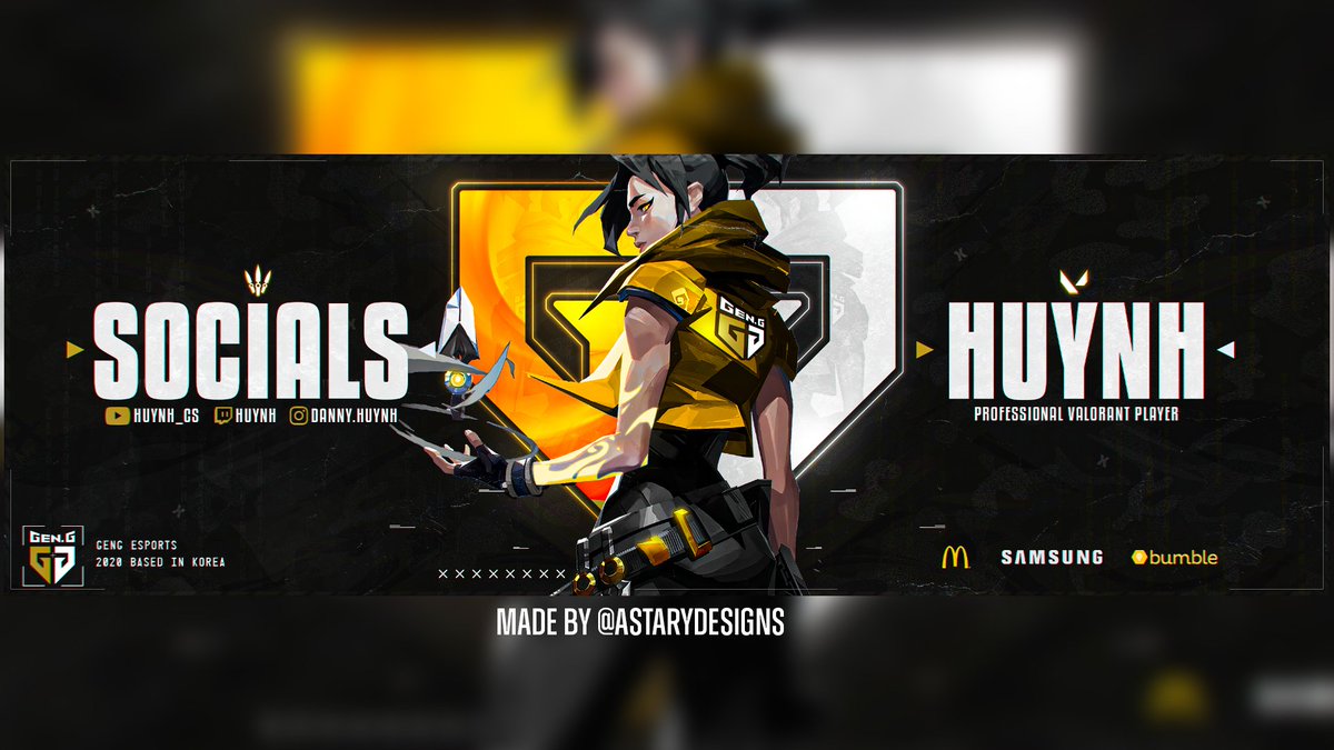 New Twitter Header for GenG @HUYNH_CS! Support Appreciated💛+♻️ #GenGWIN #Geng