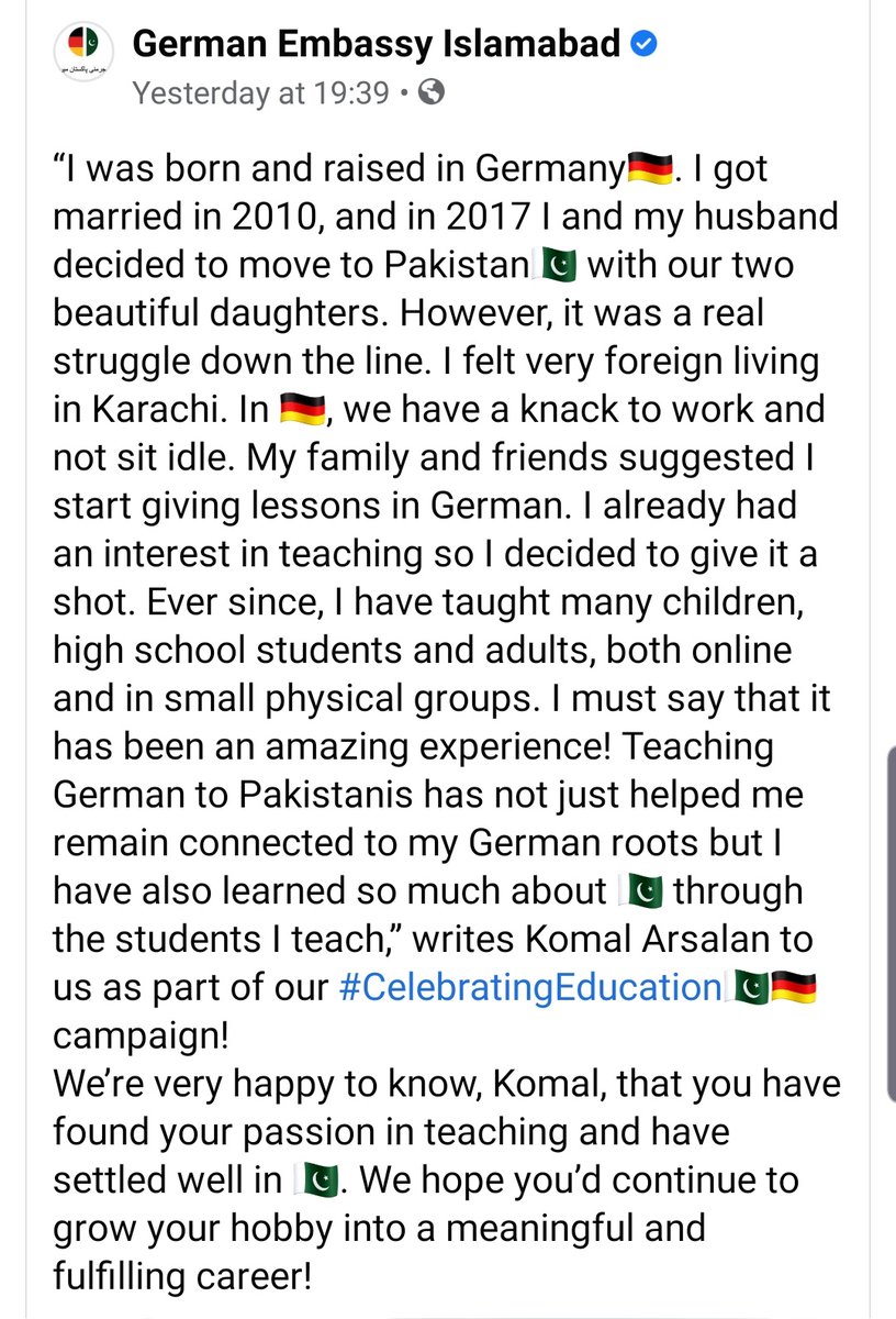 arsalanhshah's tweet photo. - This is just the first step @komal_arsalan thumbs up for the journey ahead ❤

For primilinary/advance German language sessions, you can register on WhatsApp at 03182437626 with your name &amp; age.

#GermanEmbassyIslamabad #learngerman #learngermanonline #Pakistan #India #Germany https://t.co/k9EsBGoow5