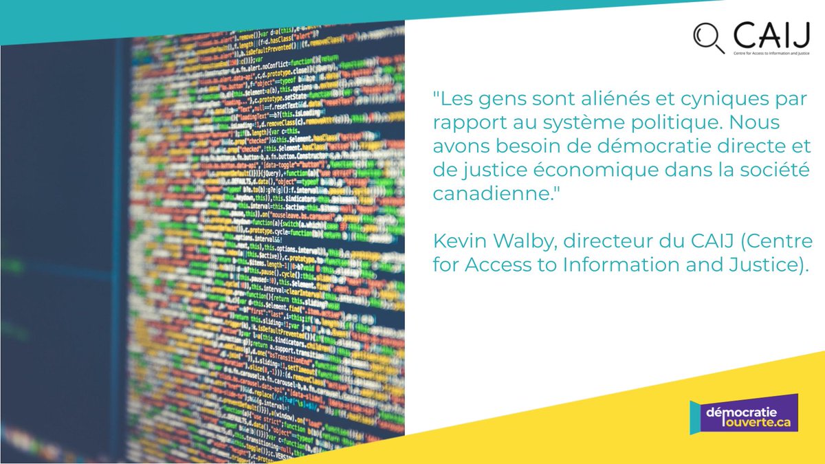 OpenDemocracyCA's tweet photo. @CAIJ_UW est le seul centre de ce type au Canada. Il vise à renforcer les mouvements sociaux, à informer les politiques et à renforcer la démocratie. Lisez notre interview avec Kevin Walby pour en savoir plus. https://t.co/zLQ0EmJJ2K https://t.co/MfJZT2Y5FN