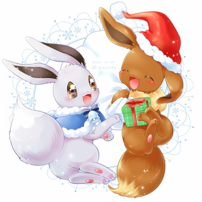 イーブイサンタからの贈り物 クリスマスイブだしクリスマスイーブイ描こうぜ アイミ 2回済 のイラスト イーブイサンタからの贈り物 クリスマスイブだしクリスマスイーブイ描こうぜ アイミ 2回済 のイラスト