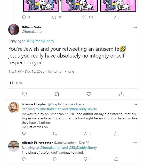 Step 2: get told, once again, that this is not just an edgy cartoonist with an inappropriate sense of humour, but a rabid anti-Semite and race realist with a long history of pushing vile narratives in his work, e.g. linking IQ to race, etc.Fun stuff. https://www.reddit.com/r/antifastonetoss/comments/fcck5a/the_definitive_guide_to_why_stonetoss_is_a_nazi/