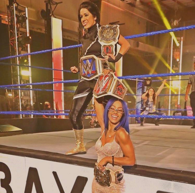 AjBlueBayBelt's tweet photo. Day 455 of #BossNThug photos : To all fan bases of Sasha Banks and Bayley out there, show off your favorite photos (past present and future) of the greatest tag team in WWE! #RoleModelEra #rolemodel #daboss #dalegends https://t.co/AZjAPpINvW