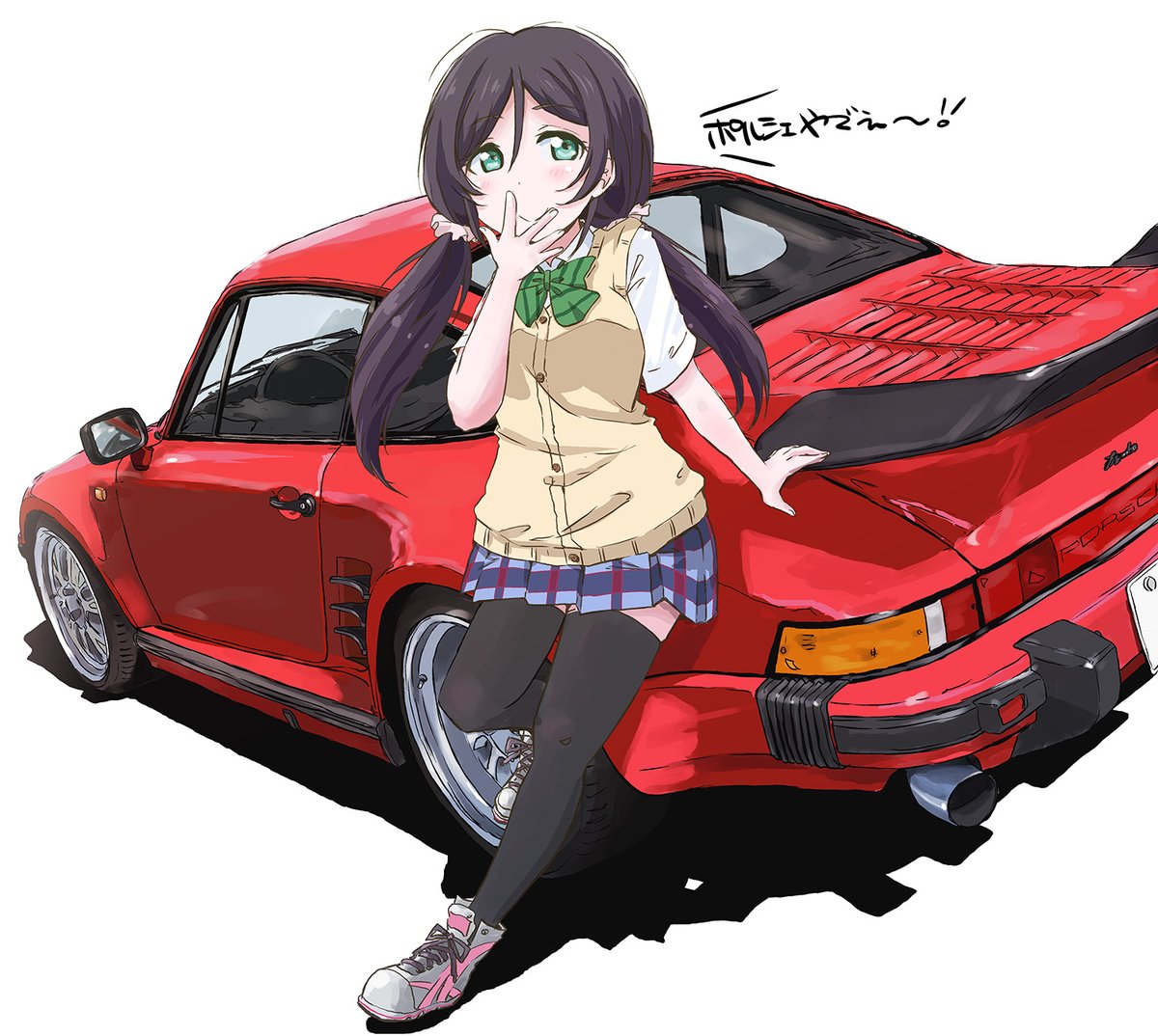 「#クリスマスに向けて赤色の乗り物の画像貼ろう 」|まるよのイラスト