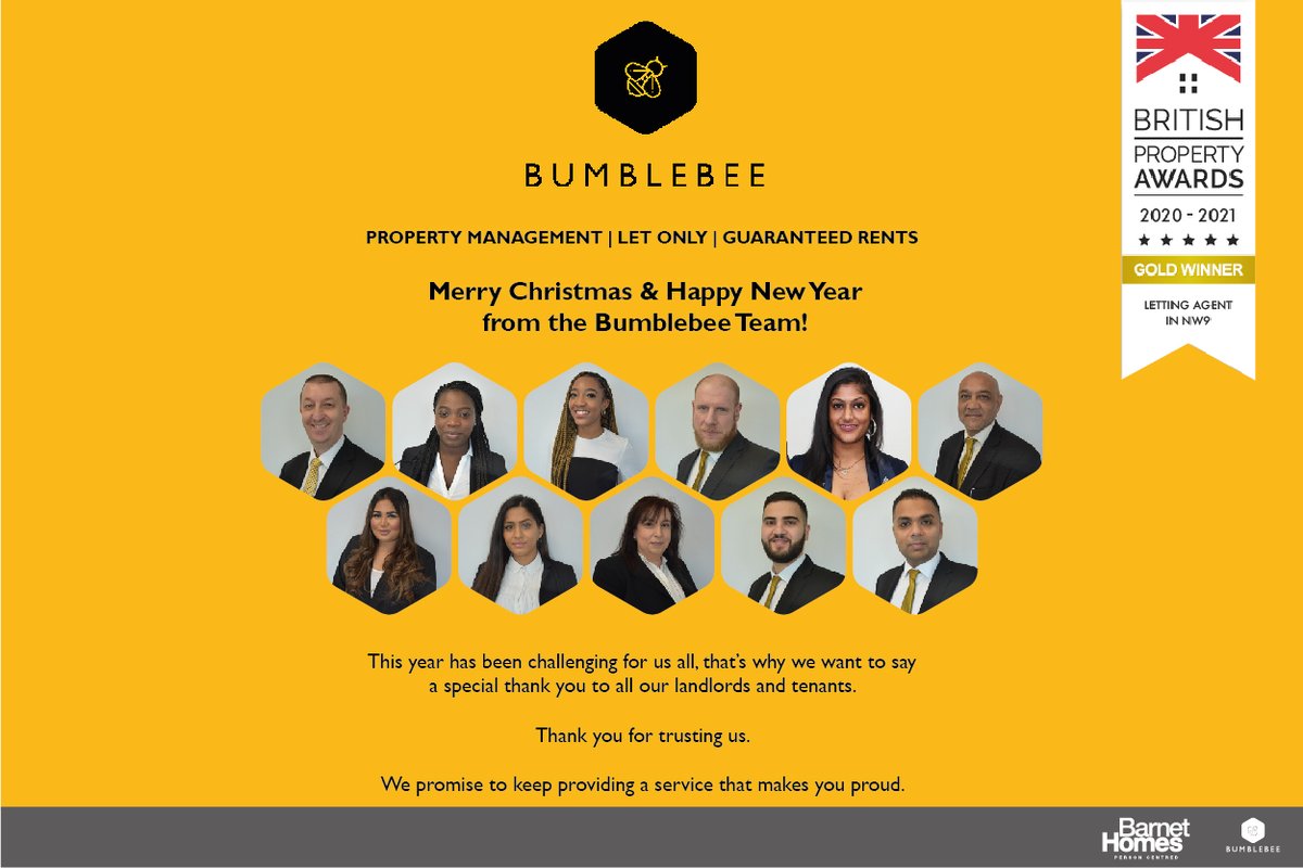 BumblebeeLDN's tweet photo. Merry Christmas &amp; Happy New Year to all our followers and subscribers across all of our platforms. Thank you for supporting us throughout such a challenging year and thank you for allowing us to give serve you this year. 

With love,
Bumblebee Team 🐝💛 https://t.co/AFtUtmz1eR