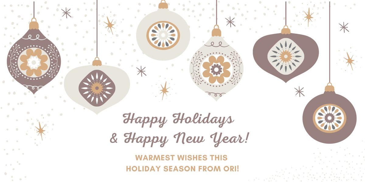 ORIresults's tweet photo. #HappyHolidays &amp; #HappyNewYear from ORI! Best wishes for a bright and prosperous 2021 full of good health and good fortune. https://t.co/WVZ4xLNOfI