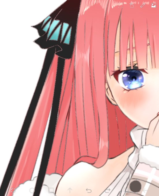 みぷさんがTwitterに投稿した中野二乃(五等分の花嫁)のイラスト。