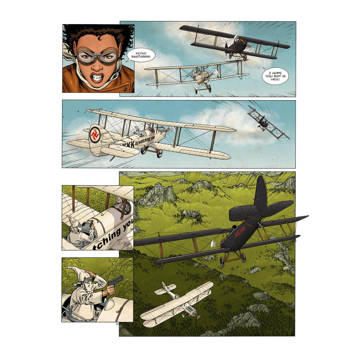 EuropeComics's tweet photo. #SneakPeek 🤩 | #BlackAngel By #Yann & #Henriet. @EditionsDupuis
Based on the historical figure of Bessie Coleman, who flies in the face of injustice, prejudice, and discrimination. 🛩️
COMING 🔜 JANUARY 2021
Check the preview 👉 https://t.co/BBds42WviT
#Comics #EuropeanComics https://t.co/yjXWc6jwnB