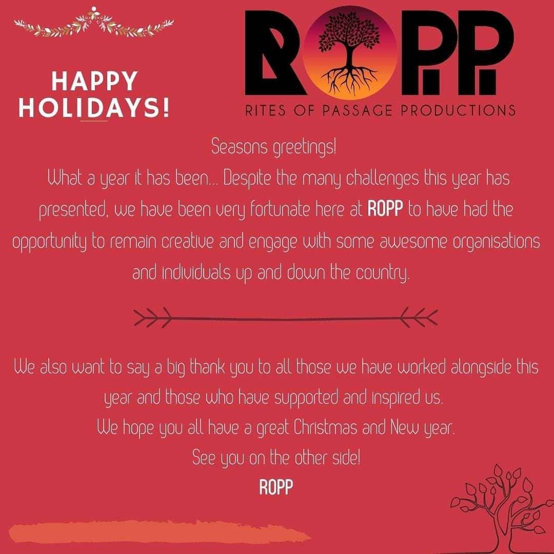 ritesopp's tweet image. Seasons greetings! 
What a year it has been...
As we sign off for the year, we also want to say a big thank you to all those we have worked alongside and those who have supported and inspired us. 
We hope you all have a great Christmas and New year.
#creativity
#TheArtsMatter
