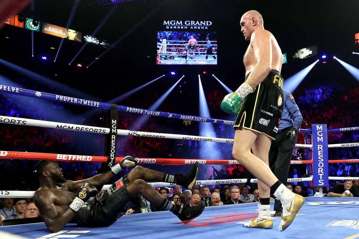 𝗙𝗘𝗕. 𝟮𝟮 — The highly anticipated second fight between undefeated heavyweights Tyson Fury and Deontay Wilder ended with Wilder's corner throwing in the towel.