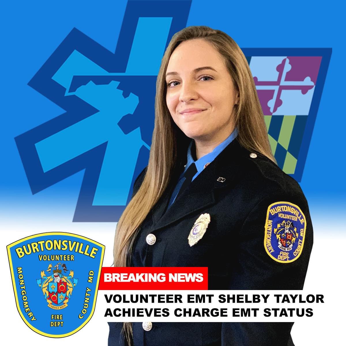 BVFD15's tweet photo. The BVFD congratulates EMT Taylor for completing this challenging process and earning Charge status and her dedication and commitment to serving others. Keep up the fantastic work!
#R15EUP
#VolunteerWithPurpose
#BVFD
#JoinBVFD https://t.co/QKwSbJ8Q36