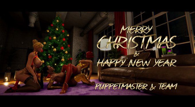 Merry Christmas &amp; Happy New Year 🎄🎇💦🍆😊  There is also a 2:50min video with Brittany, Trinity &amp; Jasmine<a href="/tag/puppetmaster3dx"class="tags"><span>#puppetmaster3dx</span></a>