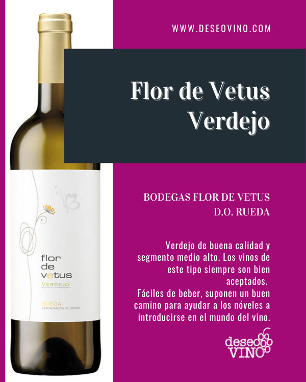 🍷 𝗙𝗟𝗢𝗥 𝗗𝗘 𝗩𝗘𝗧𝗨𝗦 𝗩𝗘𝗥𝗗𝗘𝗝𝗢

Verdejo de buena calidad y segmento medio alto. Fáciles de beber, suponen un buen camino para ayudar a los nóveles a introducirse en el mundo del vino.

🛒 ¡¡𝗛𝗔𝗭 𝗧𝗨 𝗣𝗘𝗗𝗜𝗗𝗢!! ➡️ deseovino.com/blancos/75-flo…