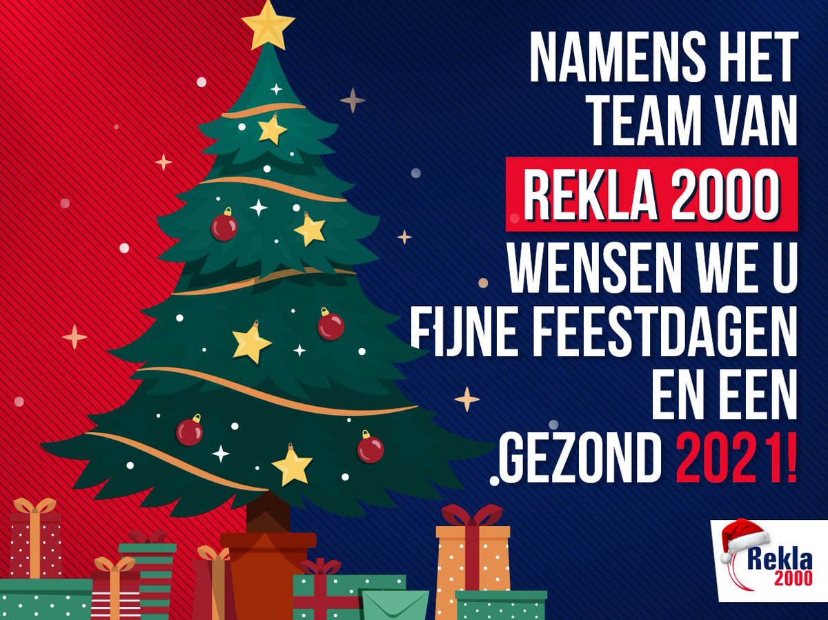 Namens het team van <a href="/Rekla2000/">Rekla 2000</a> wensen wij u fijne feestdagen en een gezond 2️⃣0️⃣2️⃣1️⃣!

#merrychristmas 🎄🎅🏼