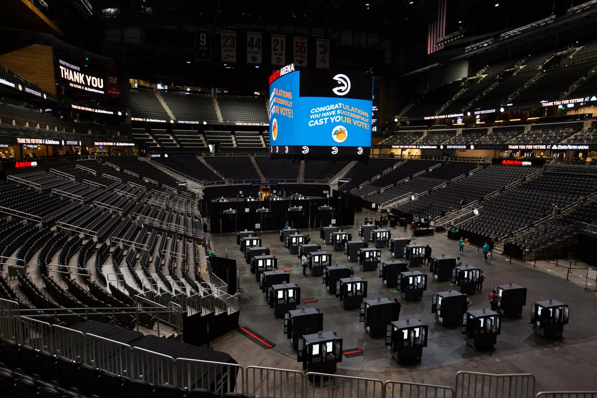 𝗡𝗢𝗩. 𝟯 — Over 40 sports venues across 20 states functioned as polling centers leading up to the election, and 33 were open on Election Day, offering voters a more socially-distanced option to cast their ballots.