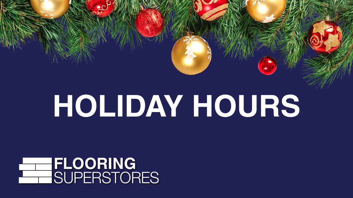 flooring_regina's tweet photo. In observance of the holiday spirit, we have adapted our hours as follows:

Dec 24, 25, &amp; 26 - Closed
Dec 31st - Open 9am - 2pm
Jan 1st - Closed

We hope you enjoy the time with your families despite different circumstances this year. Merry Christmas! https://t.co/dxffBHPWoQ