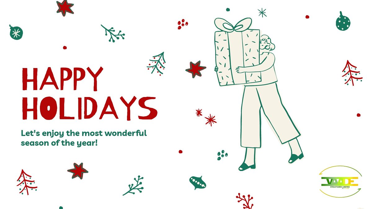 Vaadestructures's tweet photo. Wishing you and your family health, happiness, peace and prosperity this Christmas and in the coming New Year.

#vaade #construction #holiday https://t.co/nJYYXnyXPJ