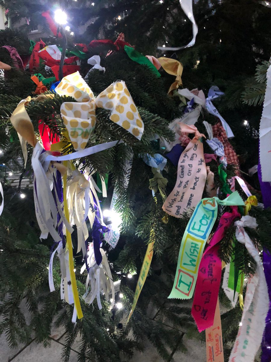IMMAIreland's tweet photo. 'Winter Hope - You have to be hopeful, there is no other way'. 
A warm thank you to the participants of the @DCU MELLIE Programme’s Visual Voices for their wishes which now hang on #ThePeoplesTree
#VisualVoices #IMMAOutdoors #IMMA2020 #Christmas https://t.co/bGFqwD3rl4