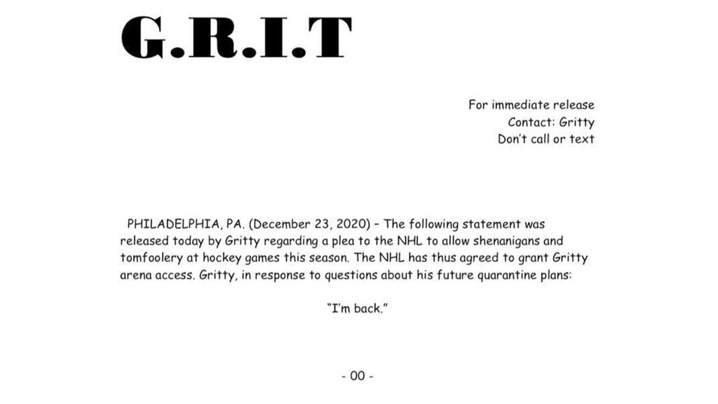 GrittyNHL's tweet image. We did it.