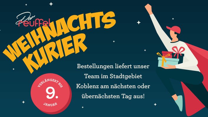 Reuffel_SALON's tweet photo. Unser Weihnachtskurier beliefert Sie zuverlässig bis 9. Januar. Alle Details zum Service hier: https://t.co/612zCJ3CsJ https://t.co/yig5GExovh