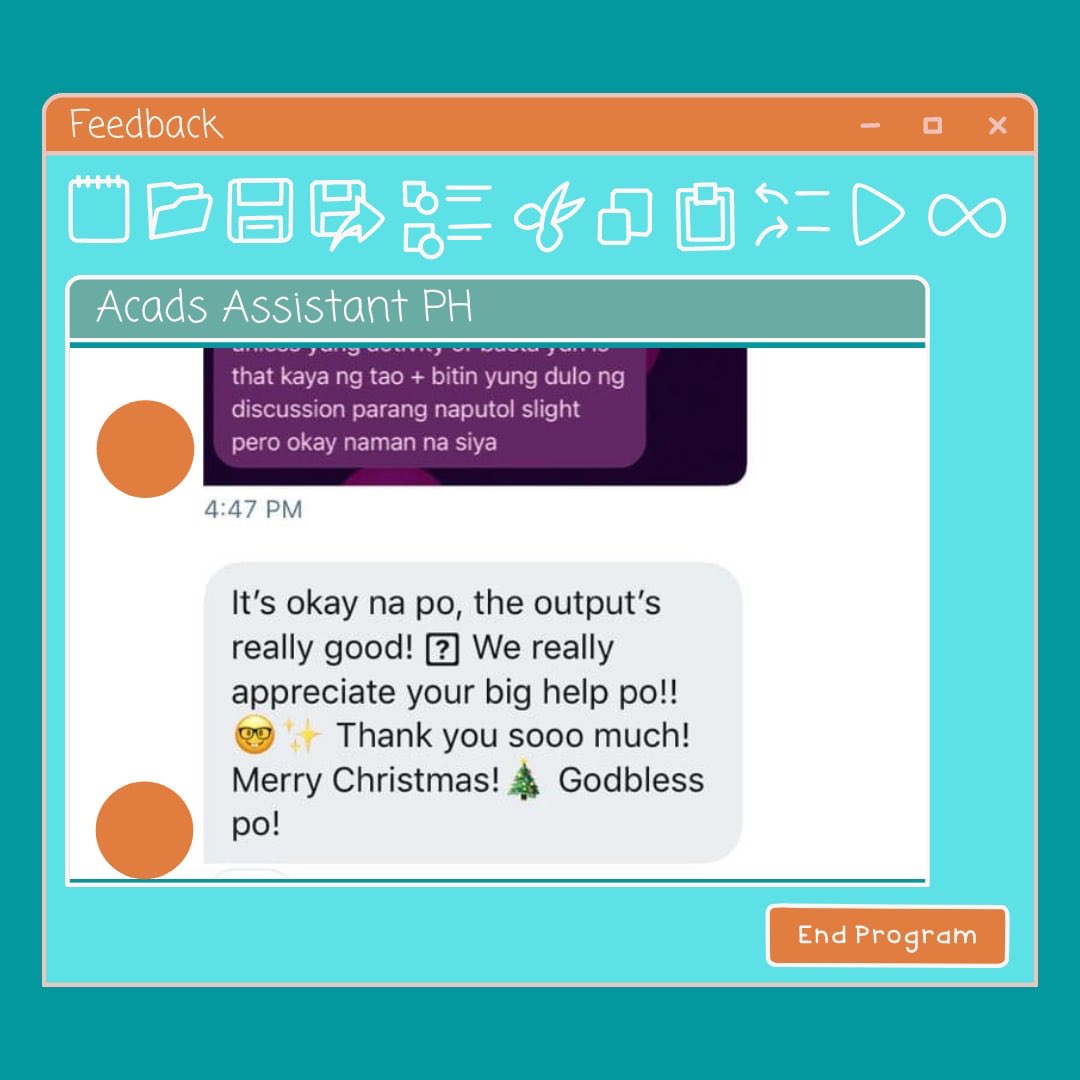 AcadsAssitantPH's tweet photo. Christmas is coming! So does your deadlines, but don’t worry and enjoy the holidays because we’re here to assist you. 📒🎁

Here are some feedback on the services we offer. 🧡💛 https://t.co/VdLOo8eFSu