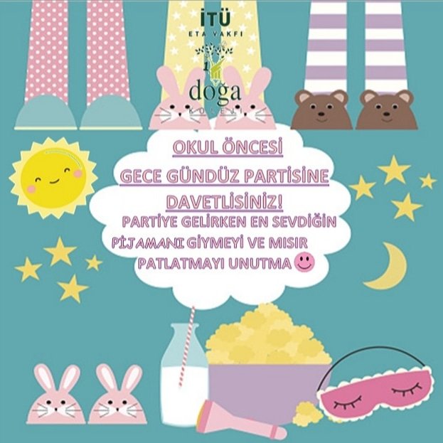 25 Aralık Cuma günü online Gece-Gündüz partimize tüm Anaokulu öğrencilerimizi bekliyoruz 🌞🌛

➡️ Partiye katılırken en sevdiğiniz pijamanızı giymeyi ve mısır patlamayı unutmayın🍿🎶 <a href="/nurhansutlass/">Dr. Nurhan Sütlaş</a>
<a href="/esrasert1979/">Esra Sert</a>
 instagram.com/p/CJJMEy-Dbln2…