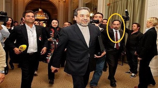 13)These photos are telling:L-Parsi close to Iran’s deputy FM  @araghchi during the 2015 nuclear talks with the Obama admin.R-Parsi with  @HassanRouhani’s brother Hossein (right) & nuclear negotiator  @TakhtRavanchi (second from right) during the 2015 nuclear talks.