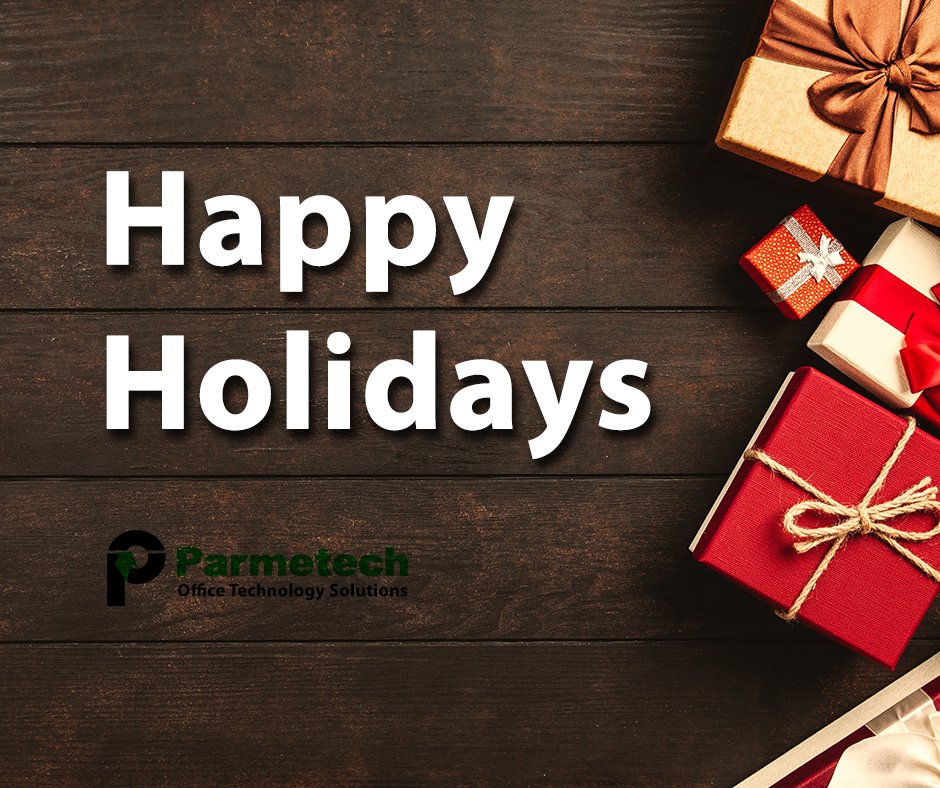 ParmePups's tweet photo. Wishing you all a safe, happy, and healthy Holiday Season! Parmetech will be closed on Friday 12/25/20 and Friday 1/1/21. https://t.co/Y5VDEAZ4qL