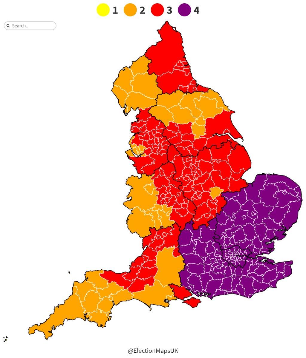 ElectionMapsUK's tweet image. New Tier Map now LIVE:

Interactive Version: electionmaps.uk/covid19-tier-m…