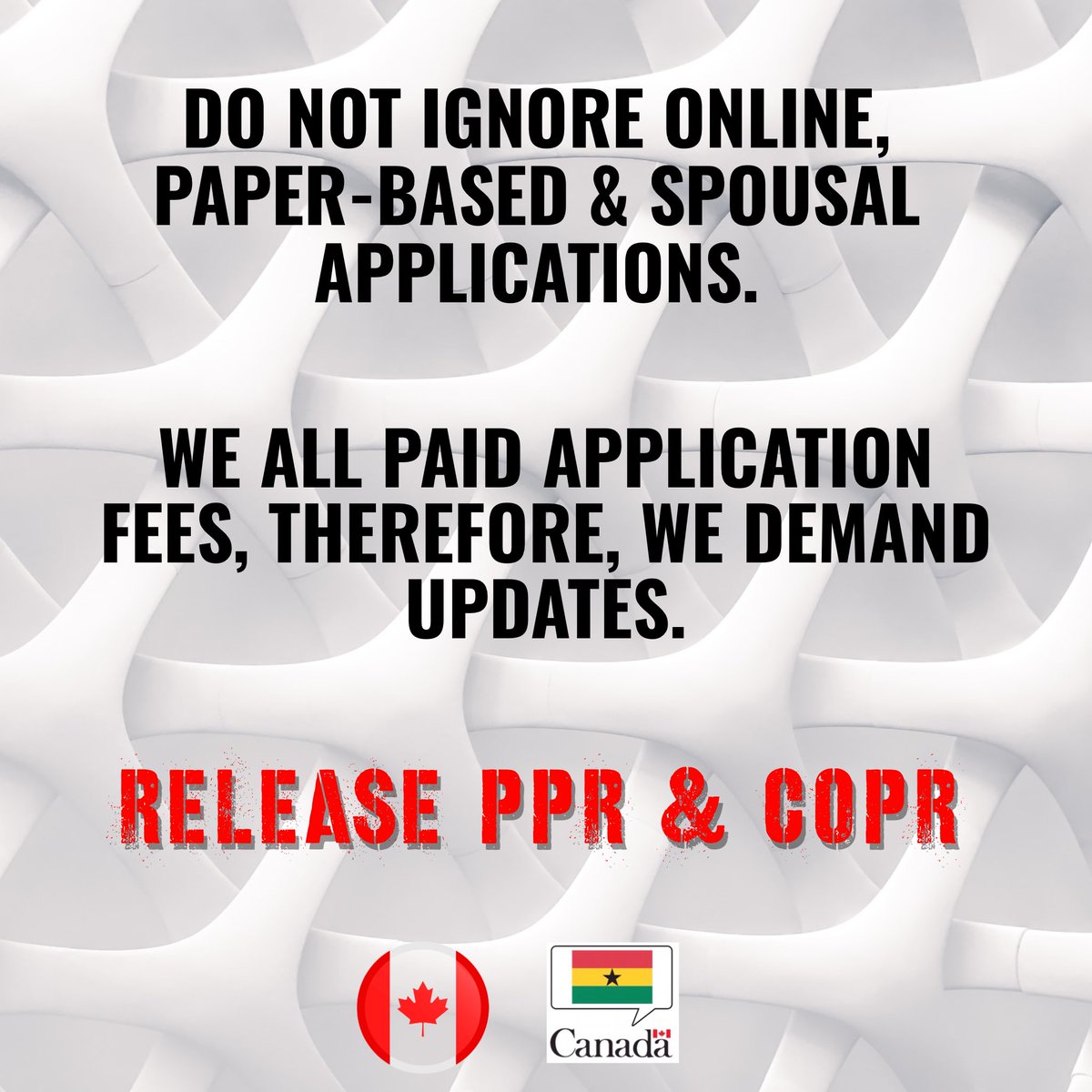 el_fuego80's tweet photo. Paper based applications and those who added their spouses has been held up in Accra Vo,these applications have mostly passed the timeline of over 18 months.All we need you to do is approve them now,so everyone can move on. 
@CanHCGhana 
@KatiCsaba
@PRapplicantsavo https://t.co/A4XkGWcvox
