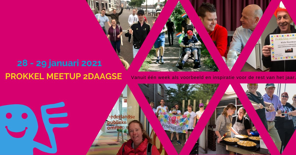 Na het succes van de Prokkel Meetup 3daagse in november (met elke dag meer dan 75 deelnemers) zijn er op donderdag 28 en vrijdag 29 januari opnieuw online Prokkel Meetups, ditmaal als 2daagse. Doe ook mee: prokkel.nl/nieuws/prokkel…