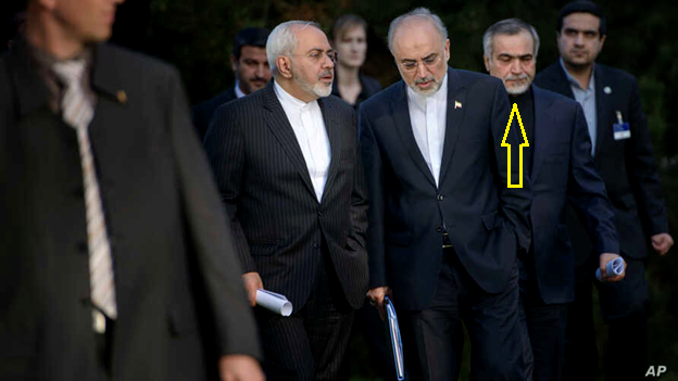 14)Fereydoon was directly involved in the 2015 nuclear talks, seen here with  @JZarif & Ali Akbar Salehi, head of Iran’s Atomic Energy Organization, while walking after an afternoon meeting with  @JohnKerry & U.S. officials in Switzerland.Notice Parsi's avatar.