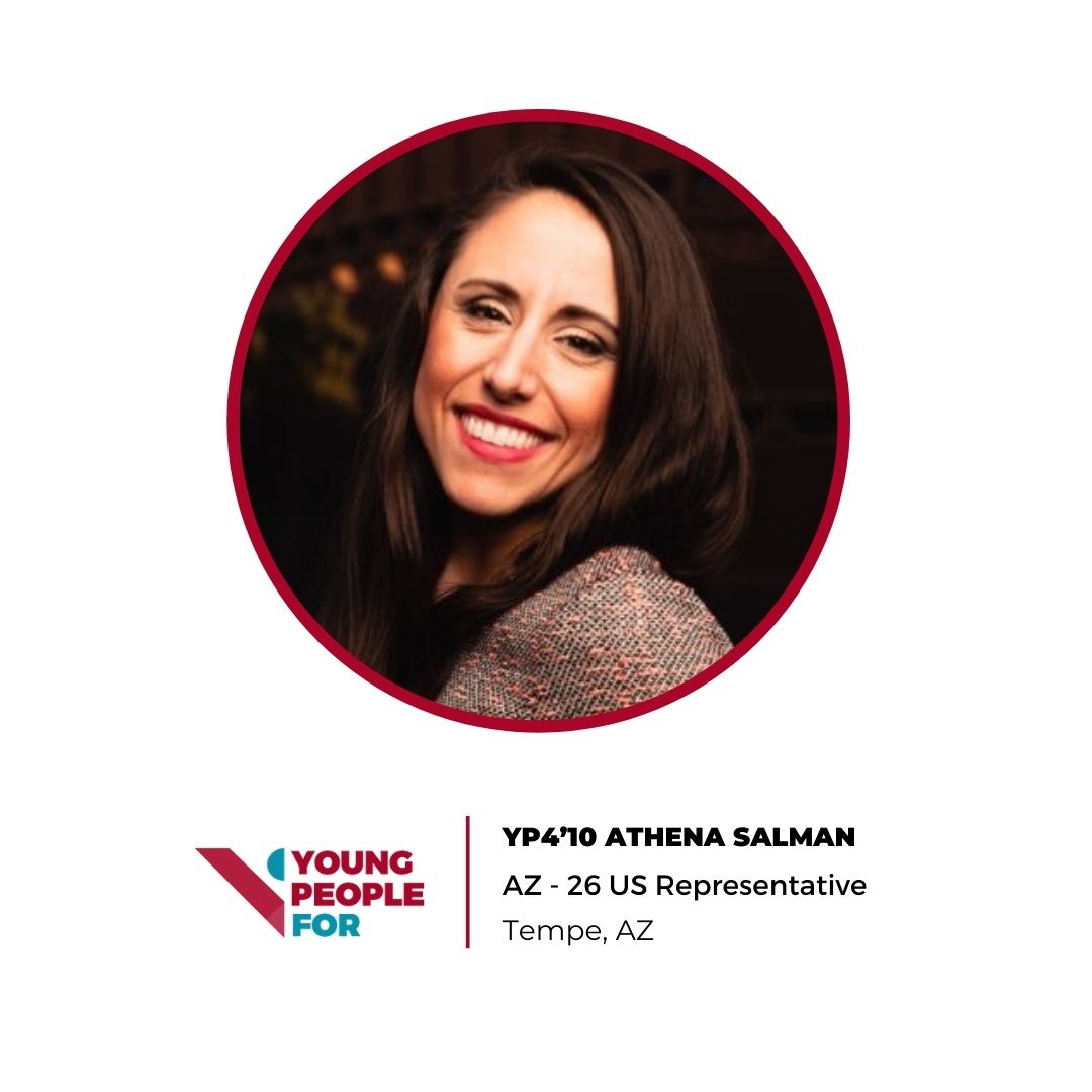 YP4's tweet photo. Congratulations to YP4β10 Athena Salman @AthenaSalman on being elected to serve as the 26th Congressional District Representative for #Arizona! πππΎ#YP4AlumniHighlights #YP4FamInAction https://t.co/bj5xEUjX27