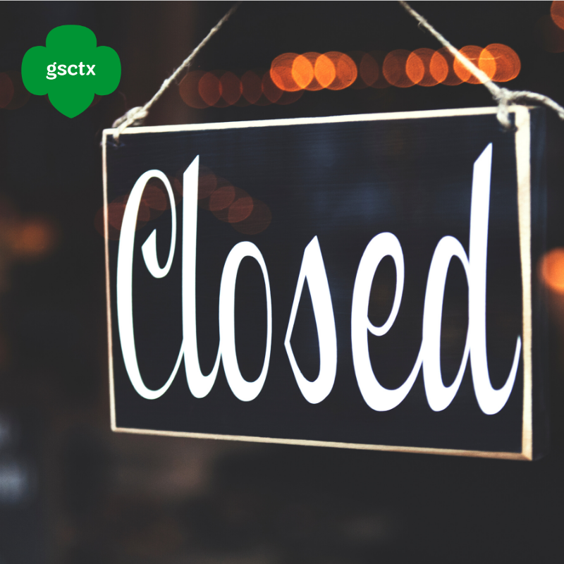 GSCTXcouncil's tweet photo. #GSCTX will be closed for the Holidays from Wednesday, Dec. 23, 2020, through Jan. 3, 2021. 📅 We wish you and your family a fun and safe winter break. ❄️ We'll see you when we return on Jan. 4, 2021! https://t.co/d2esvoi157