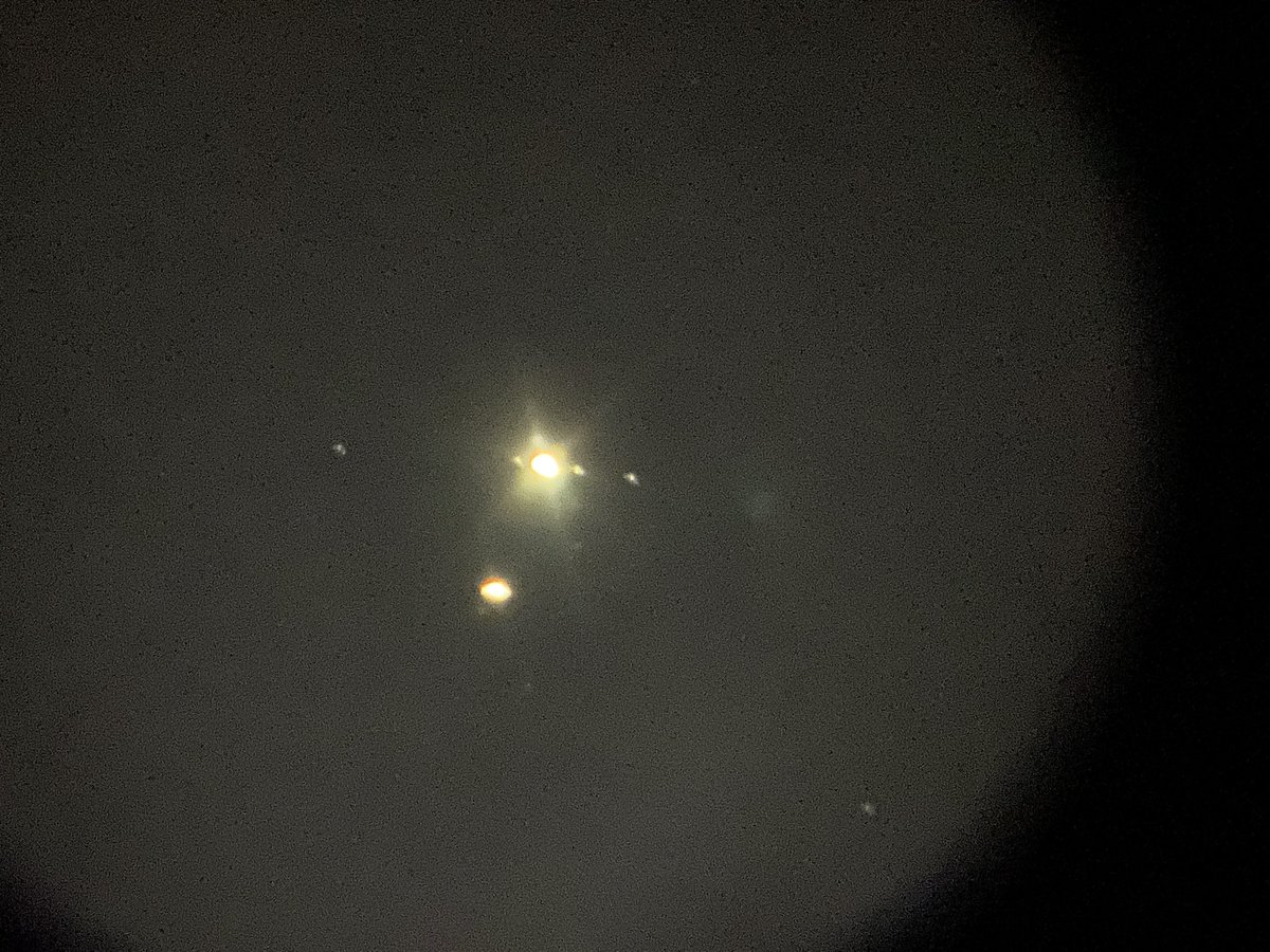 mattymath83's tweet photo. Figure I’ll put a few of my #conjunction shots out there for prosperity.  Took these from #Omaha, NE.  We had beautifully clear skies.  iPhone 11, Meade 4” reflector, and shaky hands. https://t.co/fvRnb37bpx
