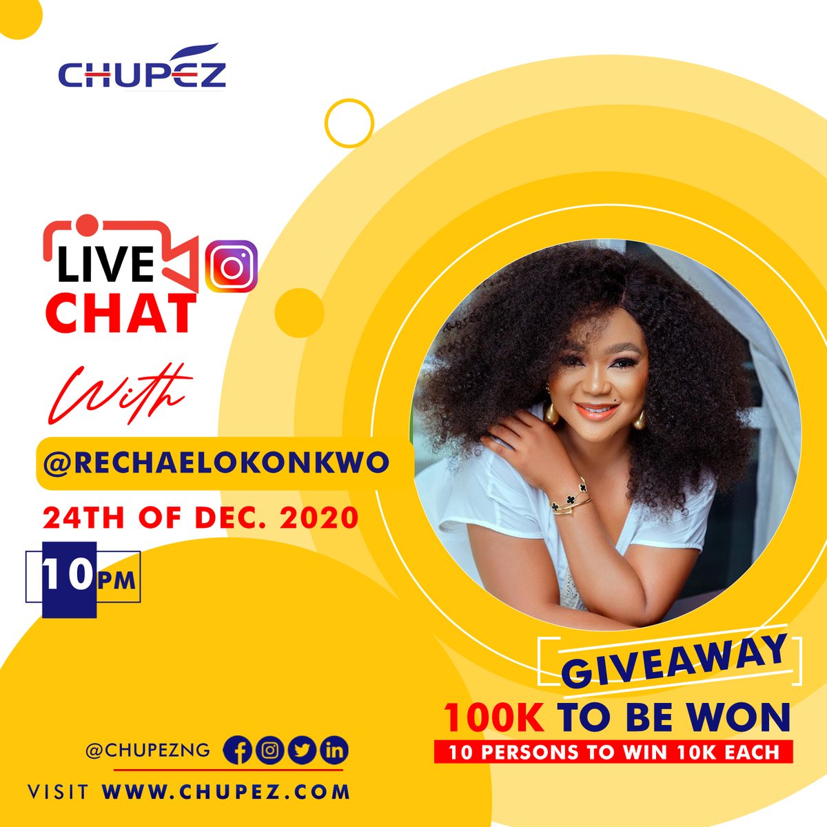 ChupezNg's tweet photo. Giveaway with our new Ambassador @rechaelokonkwo 🥳🥳🥳 Follow us and tag friends to participate.
.
.
#giveaway #december #christmas #seasonsgreetings #nollywood #entertainment #fun #love #gift #naija #music #nigeria #23rdDecember #ASUU #Apapa https://t.co/Ic0I8Zc3NA