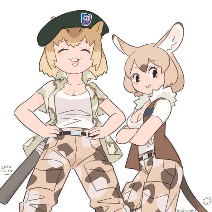 アフリカオニネズミとオニテンジクネズミ #けものフレンズ 