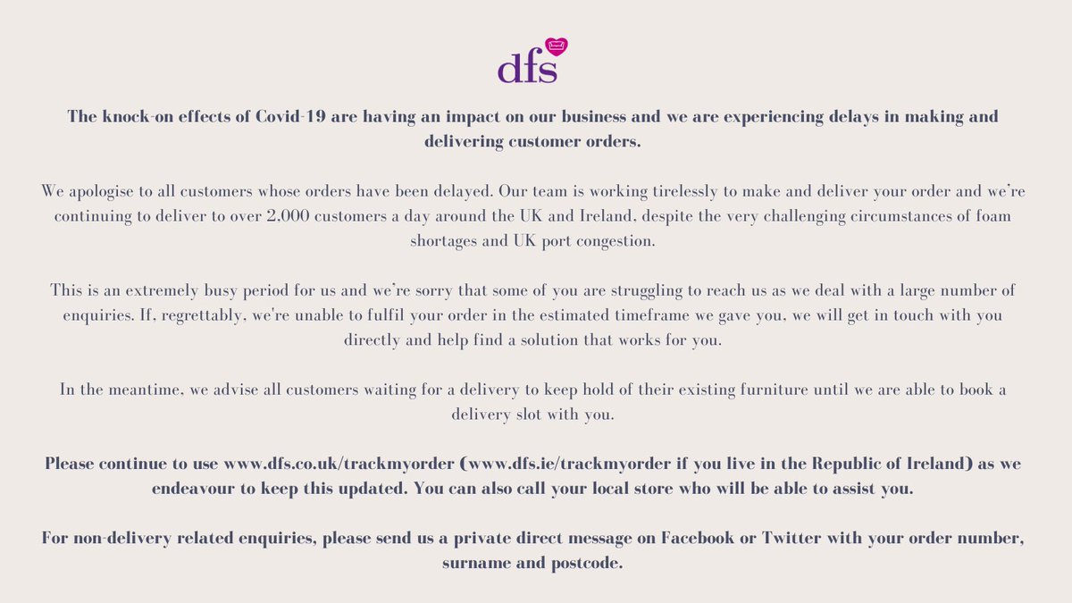 DFSCare's tweet image. Our customer service team will close at 5pm on Christmas Eve and will reopen at 8am on Tuesday December 29th. Please check here to see which of our UK stores are open: bit.ly/3ldfH5p For the Republic of Ireland please check here: bit.ly/2WJkmRK