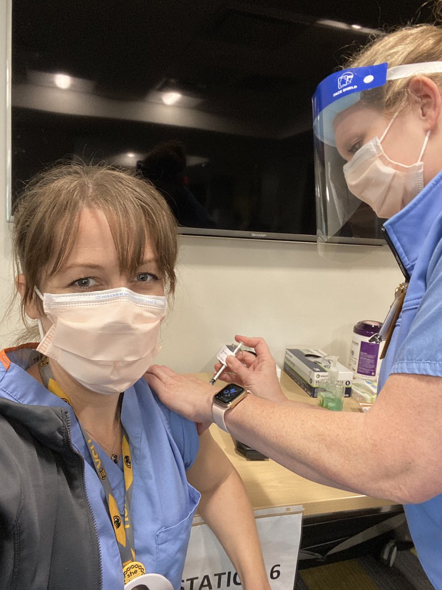 chorphm's tweet photo. @KDonowitz our @chorphm 2nd year fellow received the #vaccine today. As a physician and a mother, this small but significant act is an important one, not only for her family but also for the patients whom she cares for. Thank you @VCUHealth and @childrensatvcu #ThisIsOurShot https://t.co/BjbUKEKdnk